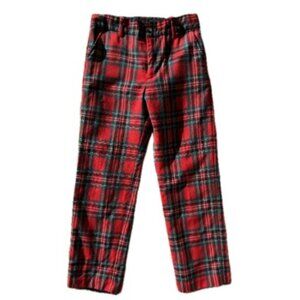 Children's Janie and Jack Boy's Tartan Red, Green, Blue Plaid Pants Sz 7